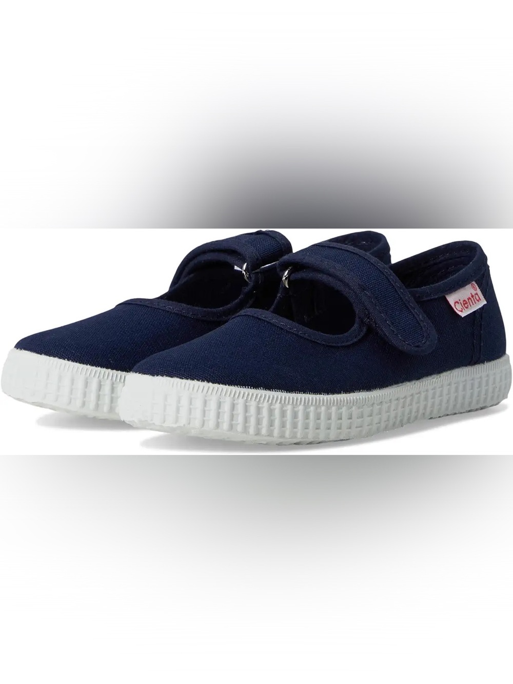 NIB! Cienta Navy Canvas Mary Jane Sneakers with White Soles